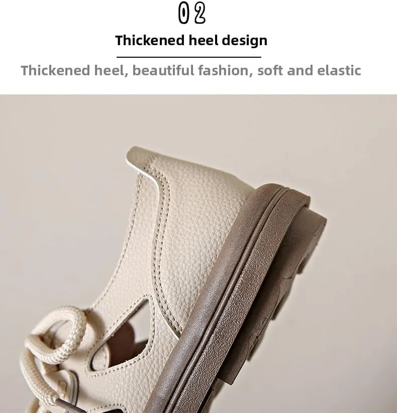 2025 spring and summer new retro hollow sandals women's Korean version large size casual student lace-up hole shoes ins tide,Wear-resistant and lightweight