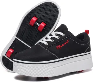 4-Wheel Children's Roller Shoes with Removable Wheels and Breathable Mesh - Outdoor Durable Skateboarding Sneakers Suitable for Boys and Girls