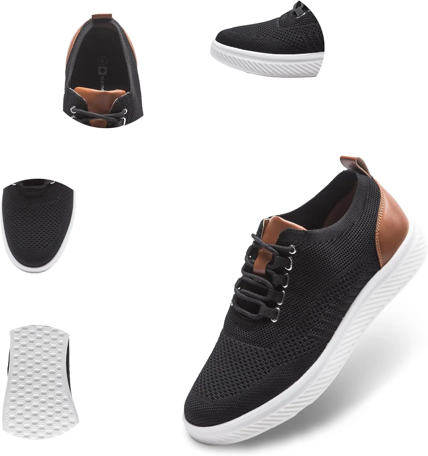 Alpine Swiss Brad Mens Dress Sneakers Mesh Oxfords Business Casual Comfortable Shoes