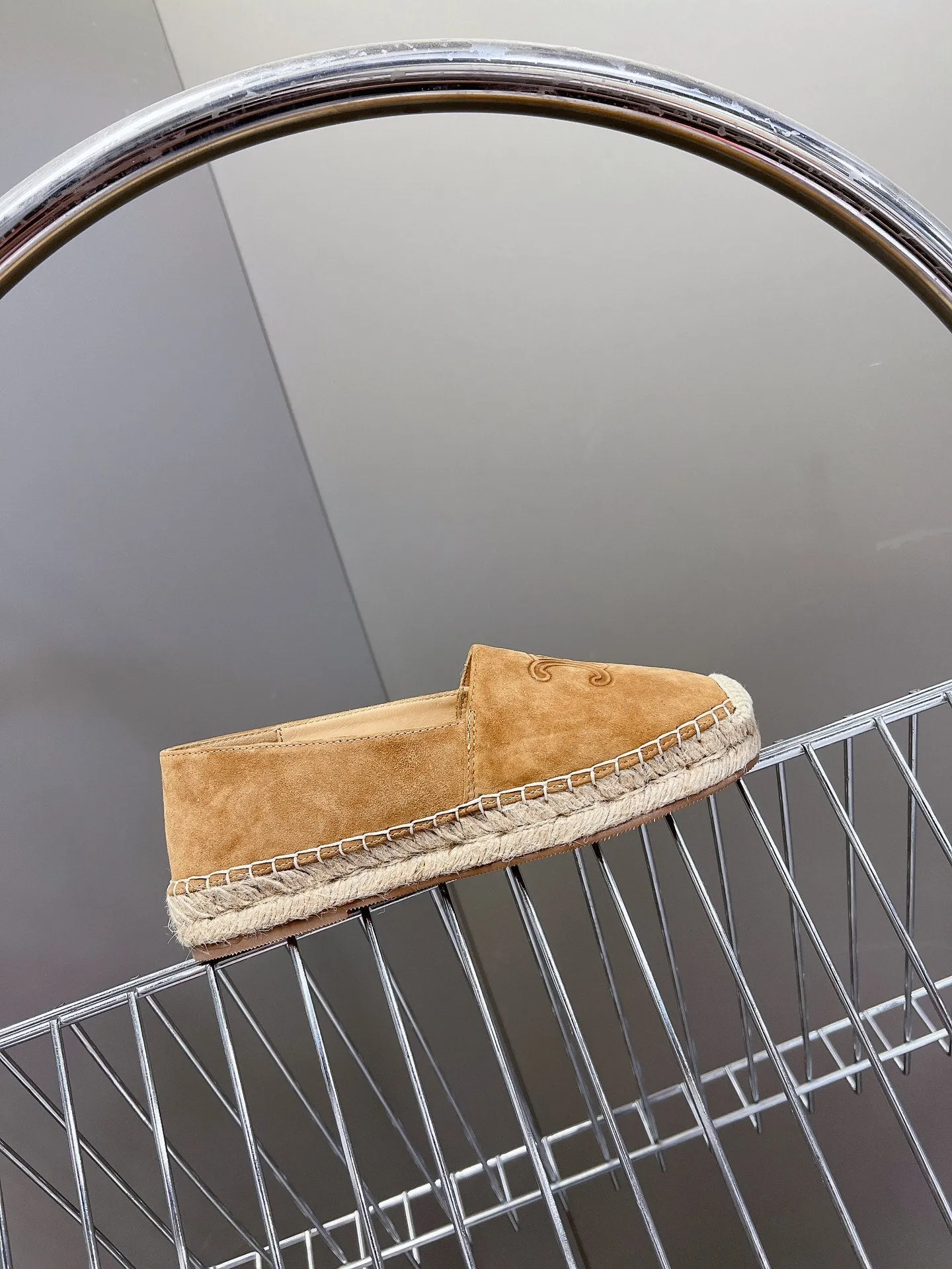 AND IN LOAFER Quick dispatch SUEDE PEANUT RAFFIA Celine BROWN WOVEN Cyber Monday deal