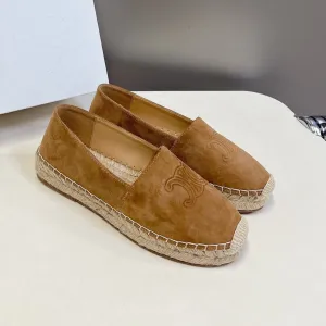 AND IN LOAFER Quick dispatch SUEDE PEANUT RAFFIA Celine BROWN WOVEN Cyber Monday deal