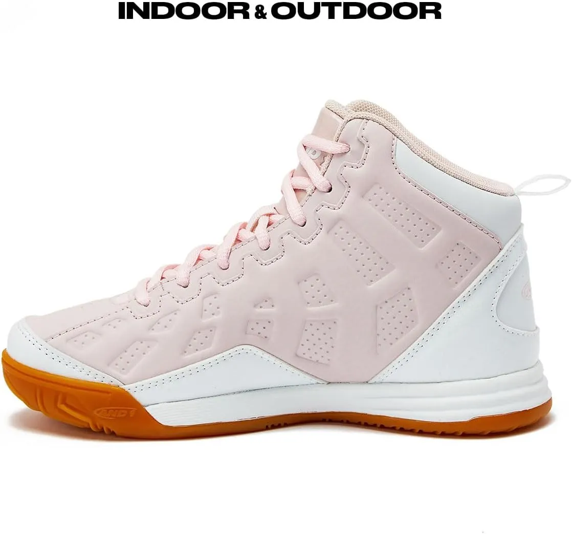 AND1 Showout Girls & Boys Basketball Shoes Kids, Boys High Top Sneakers, Youth Size 1 to 7 Kids Basketball Shoes Boys