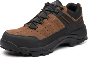 ANGRYRAM Brown Steel Toe Work Shoes for Men Women, Lightweight, Breathable, Slip Resistant, Puncture Proof, Comfortable, Ideal for Construction Industry