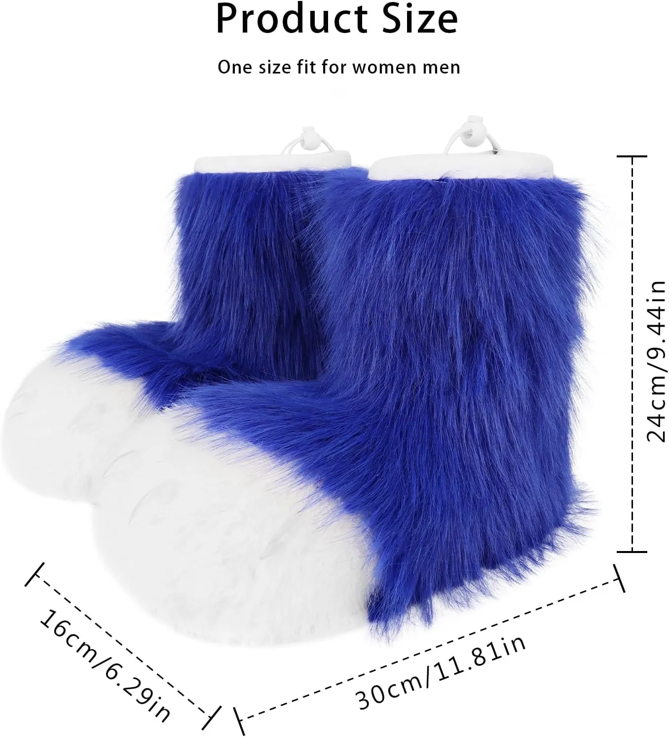 Animal Fuzzy Slippers Bear Cat Wolf Dog Fox Fursuit Feet Paw Claw Shoes Furry Boots Costume Accessories for Adult Kids