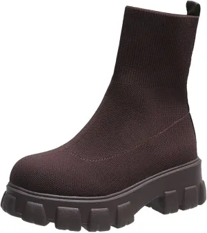 Ankle Boots for Women Comfy Womens Winter Boots Autumn And Winter New Large Size Ladies Short Boots Socks Boots