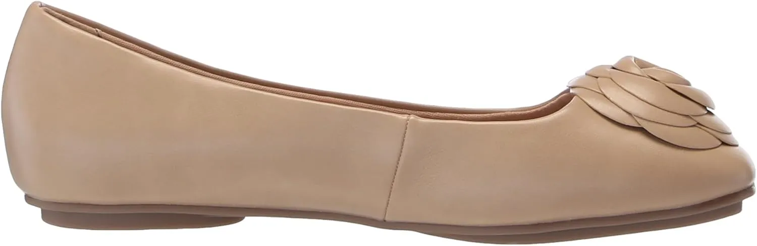 Anne Klein Womens Faux Leather Slip On Ballet Flats