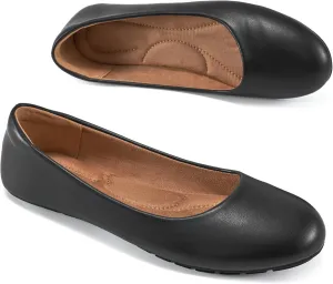 Aomigoct Flats for Women Ballets Shoes: Black 5.5 Dress Slip Comfortable Work Flats for 2025 - Casual Ladies Wedding Walking Flat