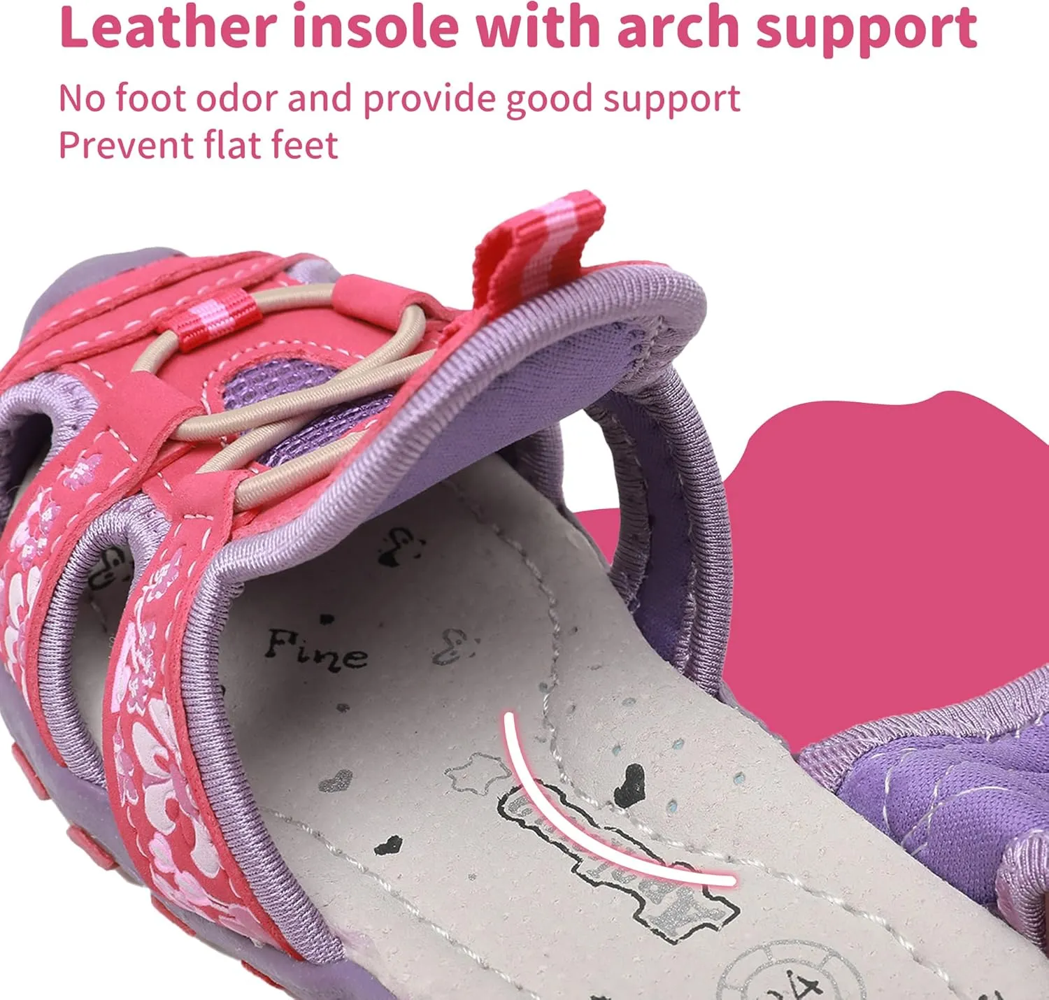 Apakowa Kid's Boy's Girl's Soft Sole Close Toe Sport Beach Sandals (Toddler/Little Kid)