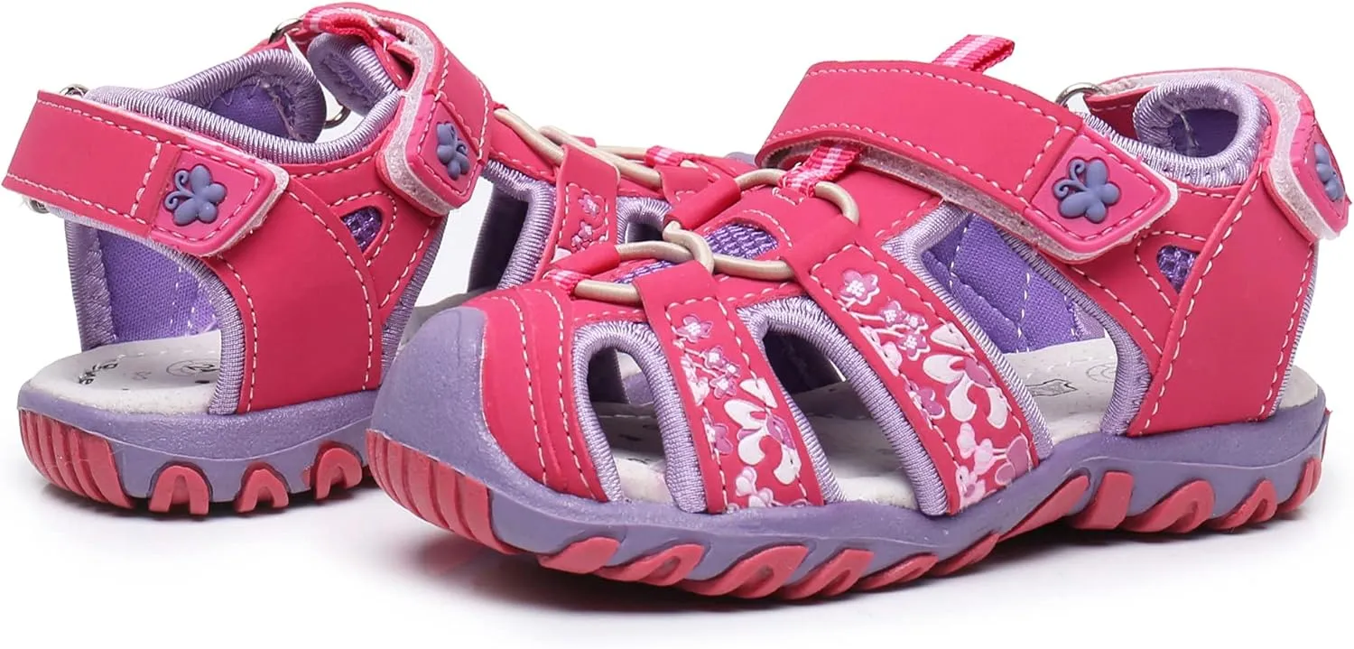 Apakowa Kid's Boy's Girl's Soft Sole Close Toe Sport Beach Sandals (Toddler/Little Kid)