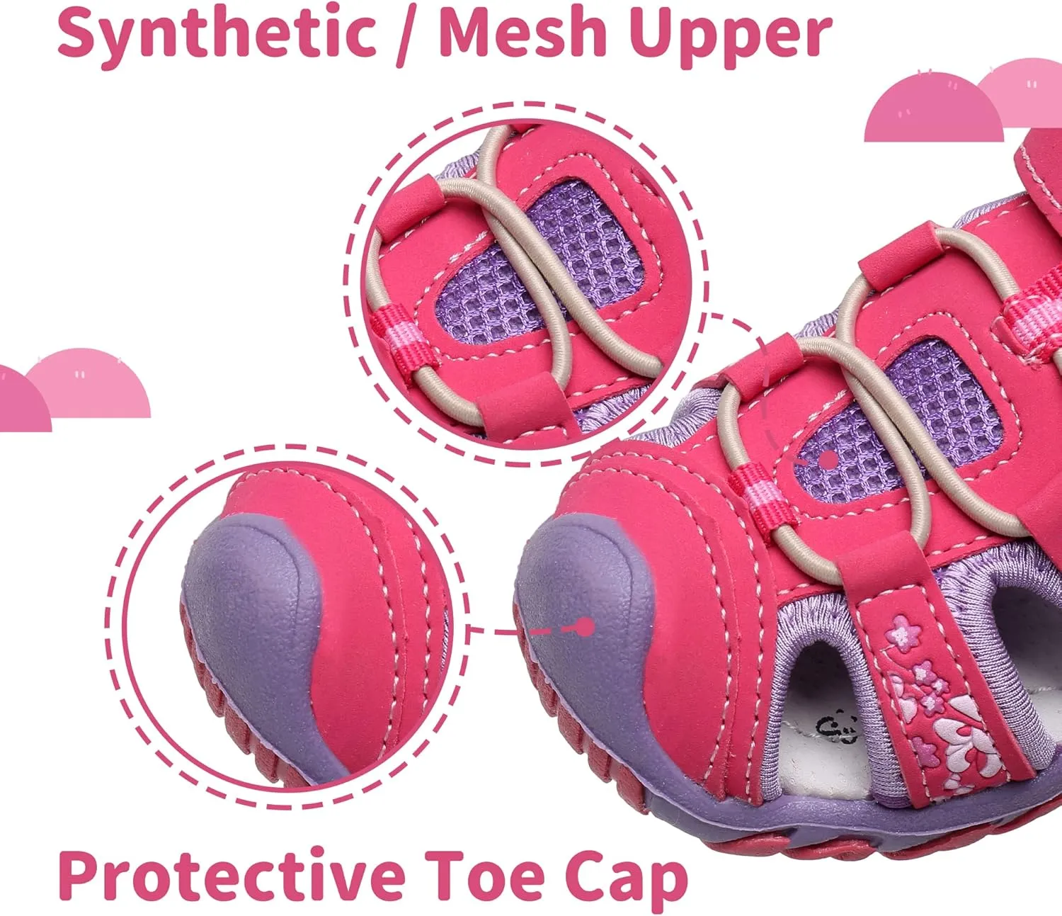Apakowa Kid's Boy's Girl's Soft Sole Close Toe Sport Beach Sandals (Toddler/Little Kid)