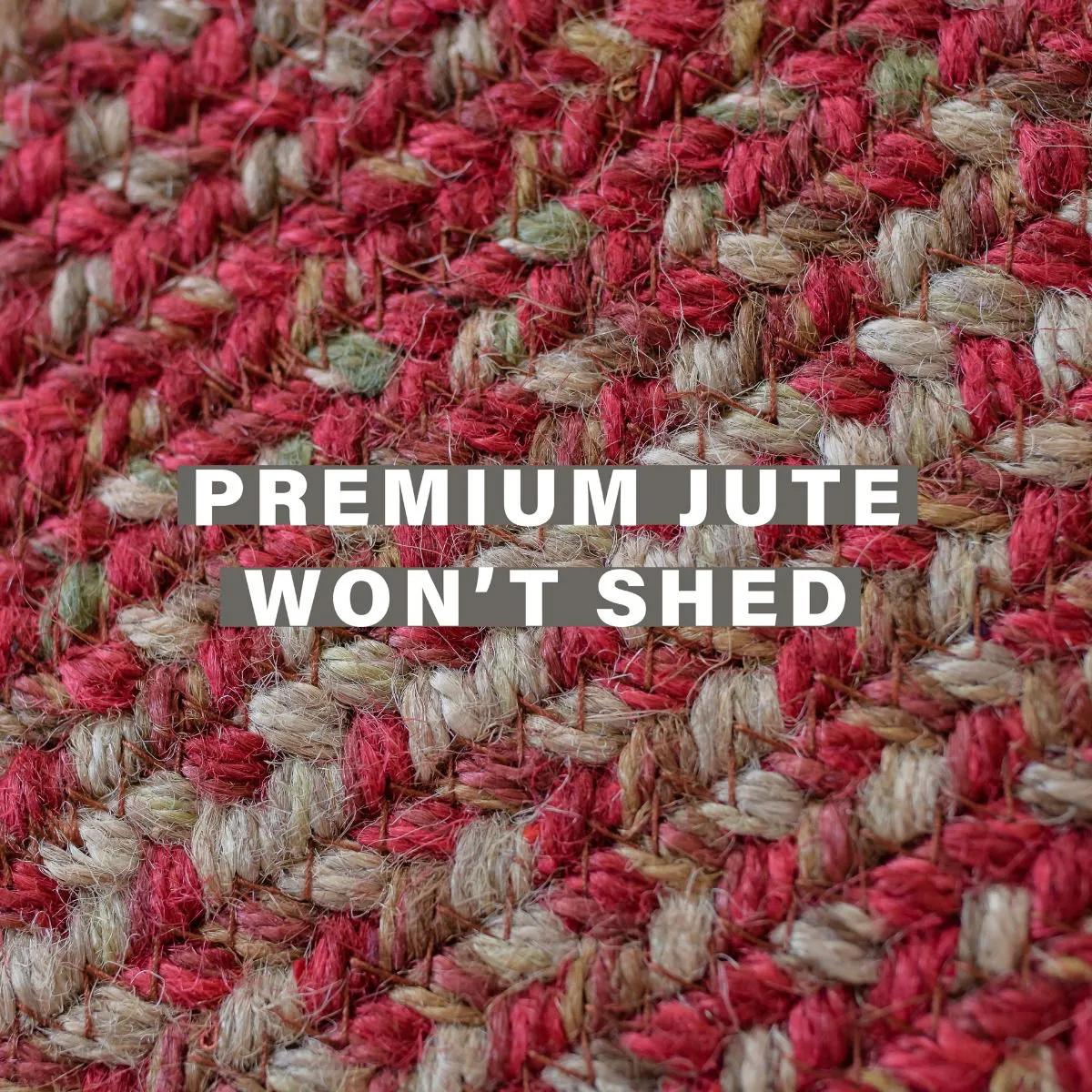 Apple Pie Red Jute Braided Oval Rugs