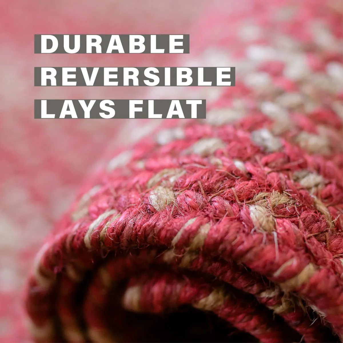 Apple Pie Red Jute Braided Oval Rugs