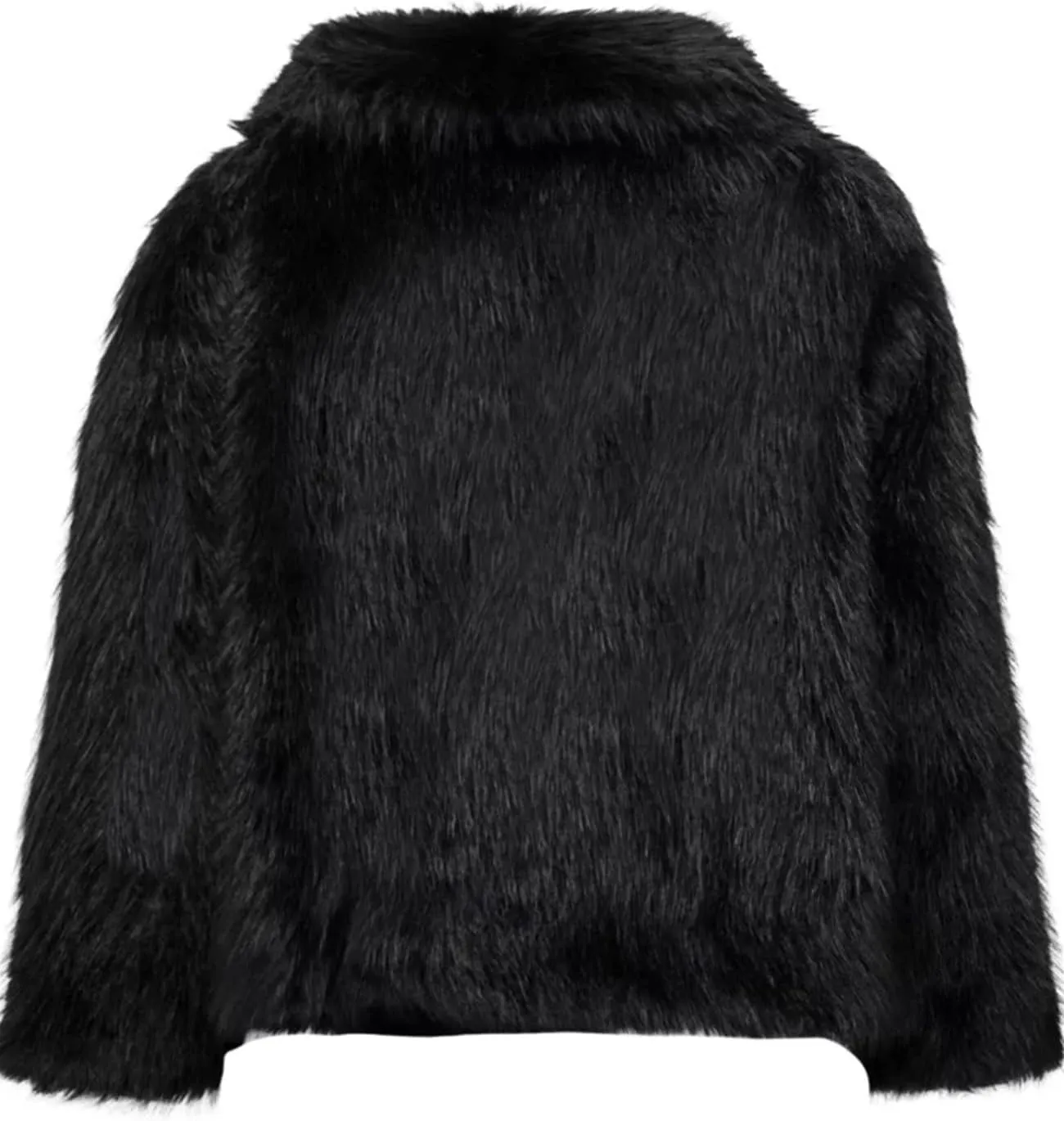 Arssm Womens Fluffy Coat Faux Fur Cardigan Jacket Long Sleeve Lapel Faux Fur Coat Outwear Warm Winter