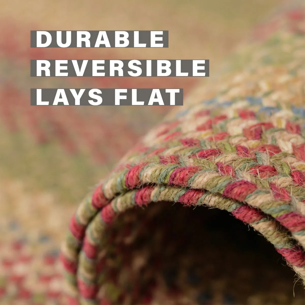 Azalea Multi Color Oval Jute Braided Rug