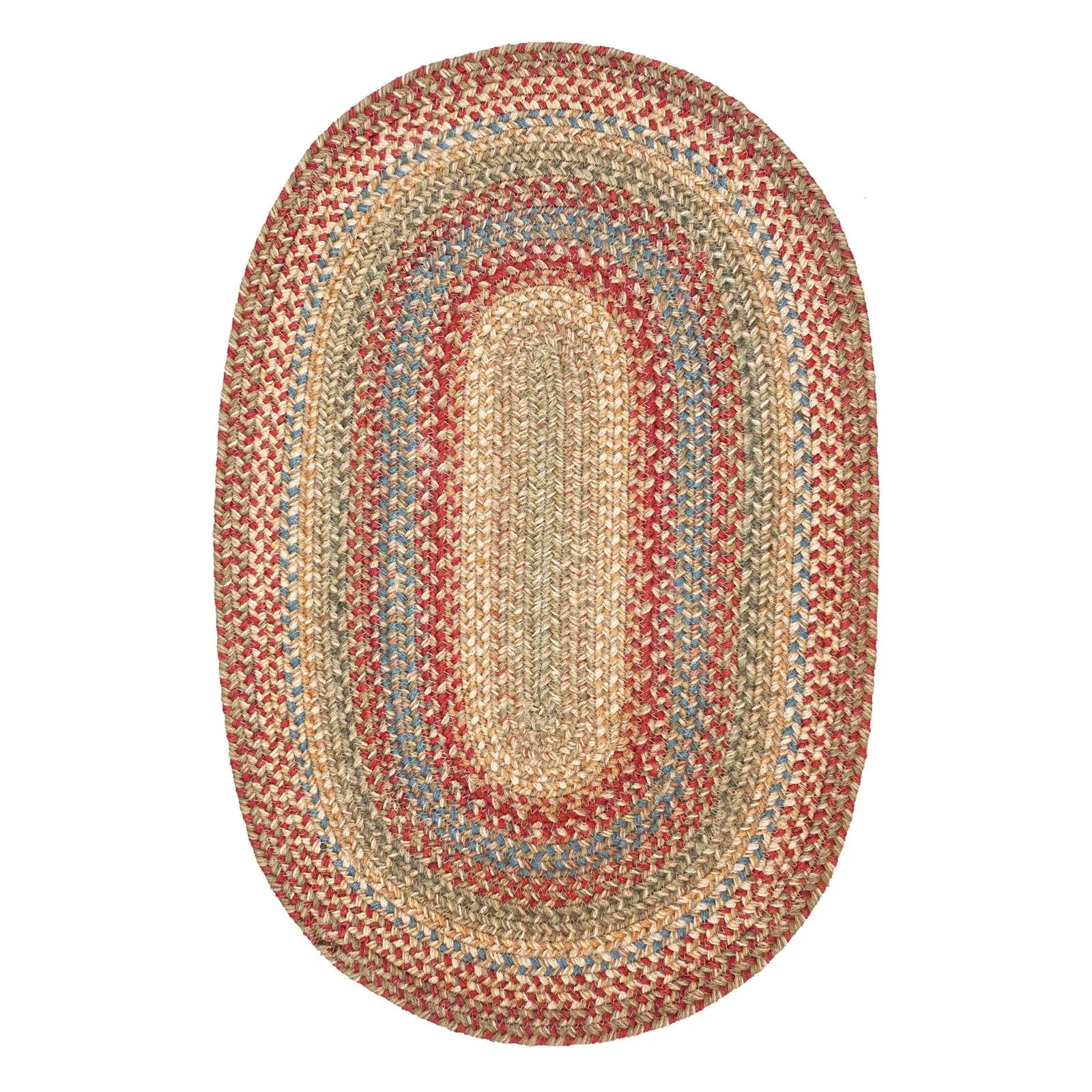 Azalea Multi Color Oval Jute Braided Rug