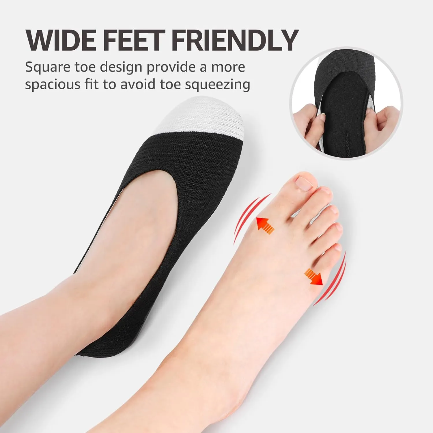 Bacia Women Flats Shoes Square Toe Ballet Flats Washable Fashion Two Toned Casual Office Shoes