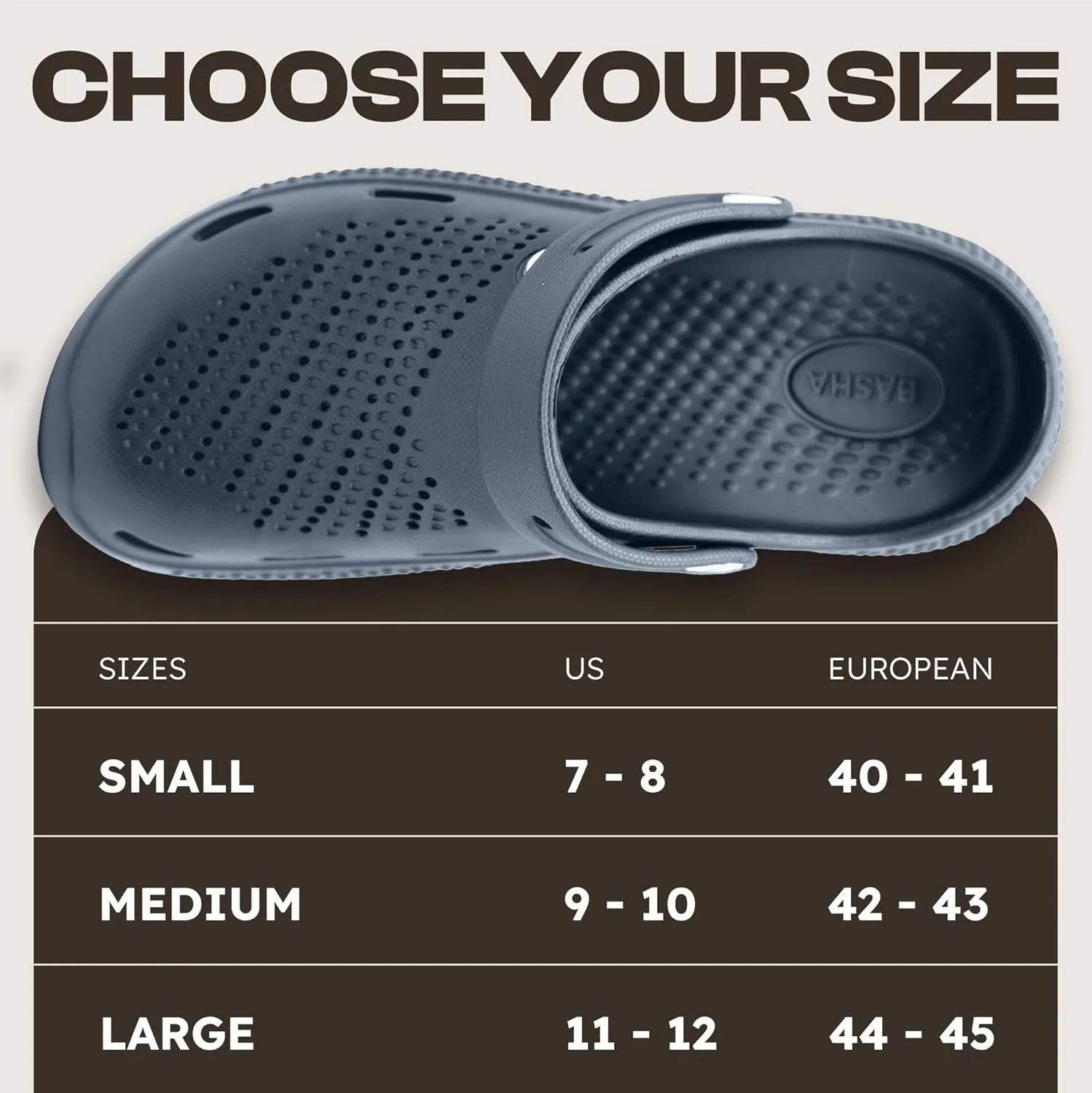 Basha Unisex Garden Clogs Slippers Sandals for Men and Women, Great for Outdoor