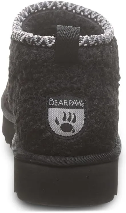 BEARPAW Women's Snuggle Daphne Deco Slip on Ankle Winter Boot