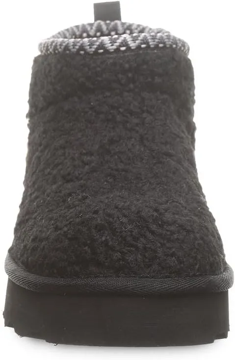 BEARPAW Women's Snuggle Daphne Deco Slip on Ankle Winter Boot