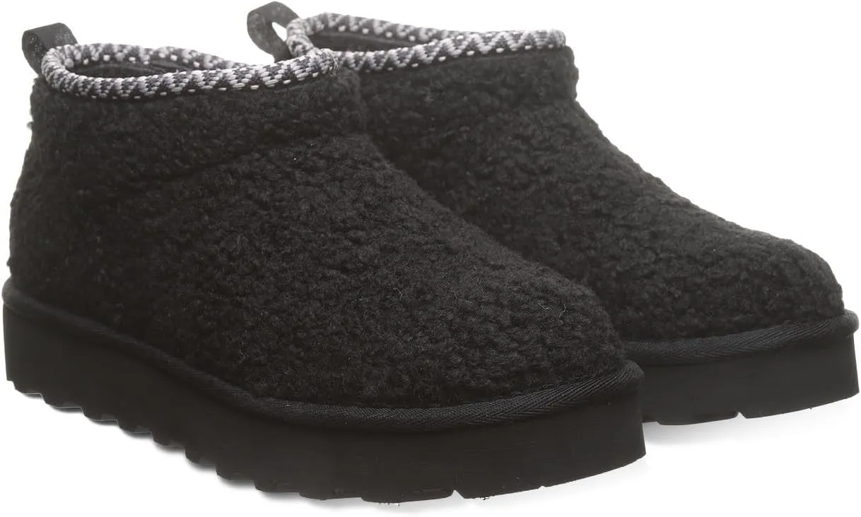 BEARPAW Women's Snuggle Daphne Deco Slip on Ankle Winter Boot