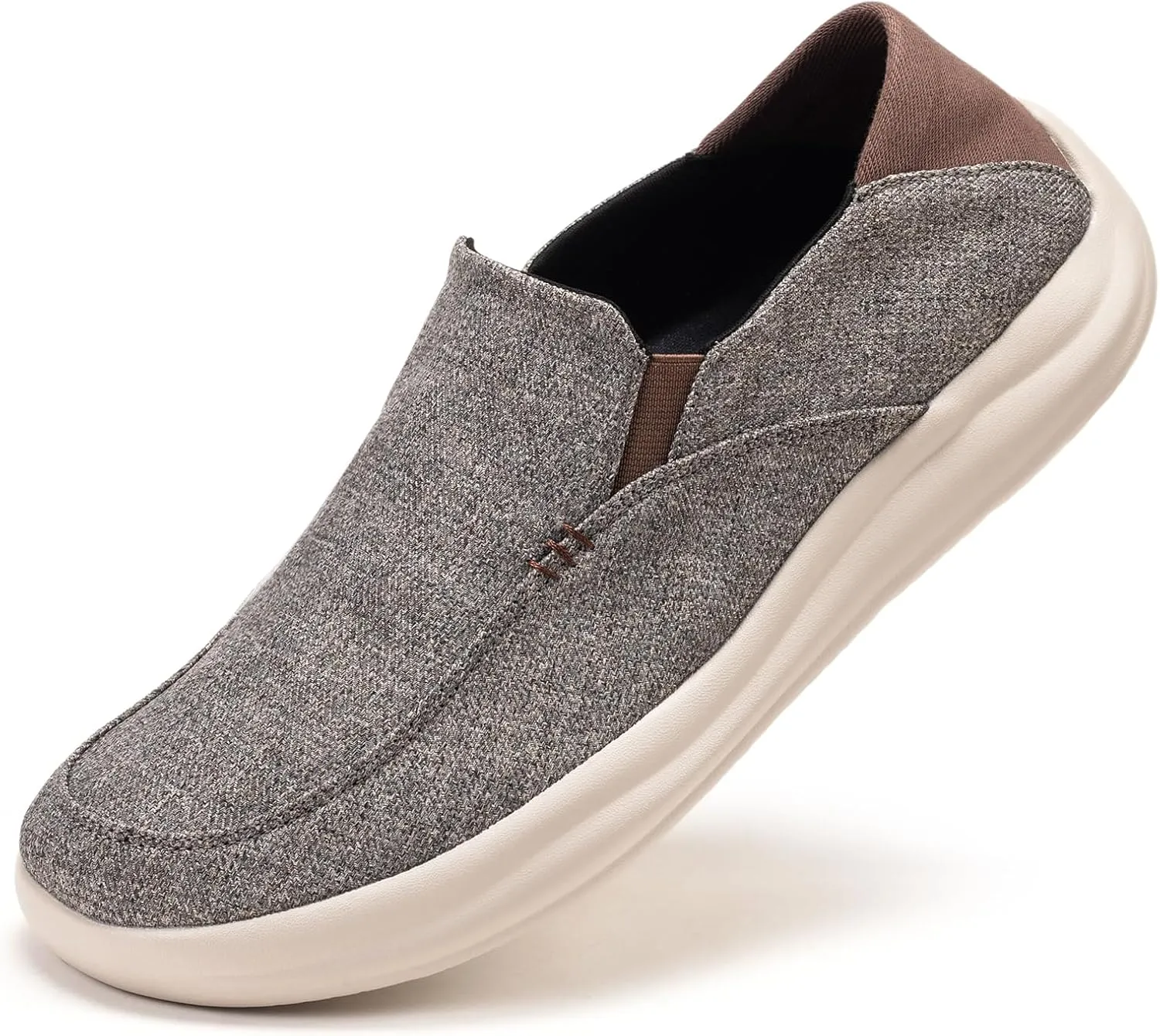 BEJINASH Men’s Slip-on Walking Shoes, Lightweight Breathable Go Walk Shoes with Arch Support,Comfortable Casual Loafers Shoes
