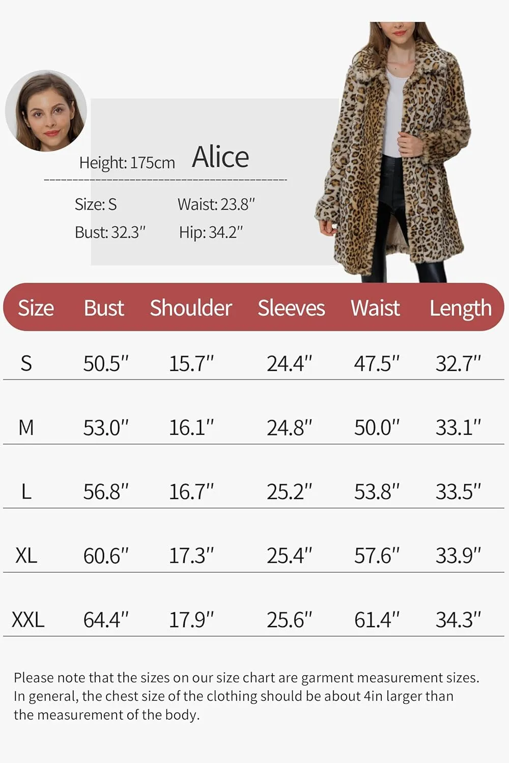Bellivera Womens Leopard Print Fleece Coat, Spring and Winter Fashion Fuzzy Jacket Faux Fur Fluffy Cardigan Overcoat