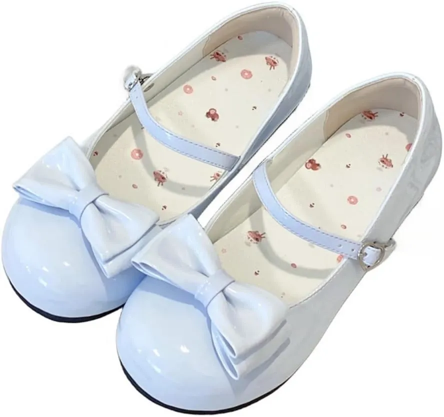 BEROBELLO Women's Lolita Shoes Cute Mary Jane Flats Bowknot Round Toe Party Dress Shoes
