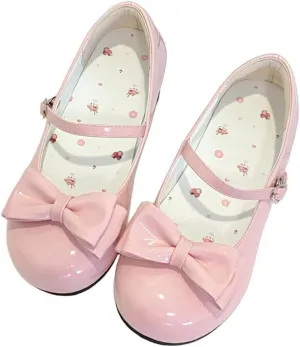 BEROBELLO Women's Lolita Shoes Cute Mary Jane Flats Bowknot Round Toe Party Dress Shoes