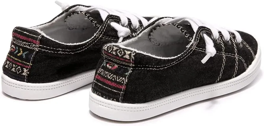 Boy and Girl Slip on Canvas Sneaker, Kids Low Top Casual Fashion Shoes, Comfy Lace up Walking Shoes