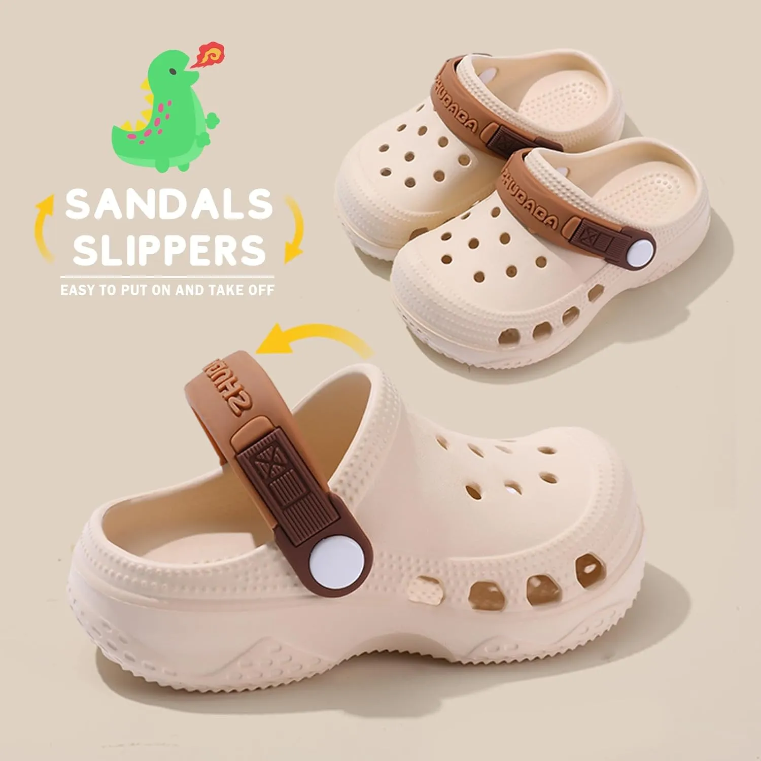 Boys Girls Toddler Clogs Little Kids Slip on Slides Sandals Children Summer Beach Pool Outdoor Water Shoes Shower Slippers