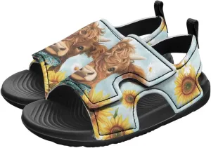 Boys Horse Summer Kids Open Toe Sport Outdoor Athletic Sandals Quick Dry Water Pool Shoes Adjustable