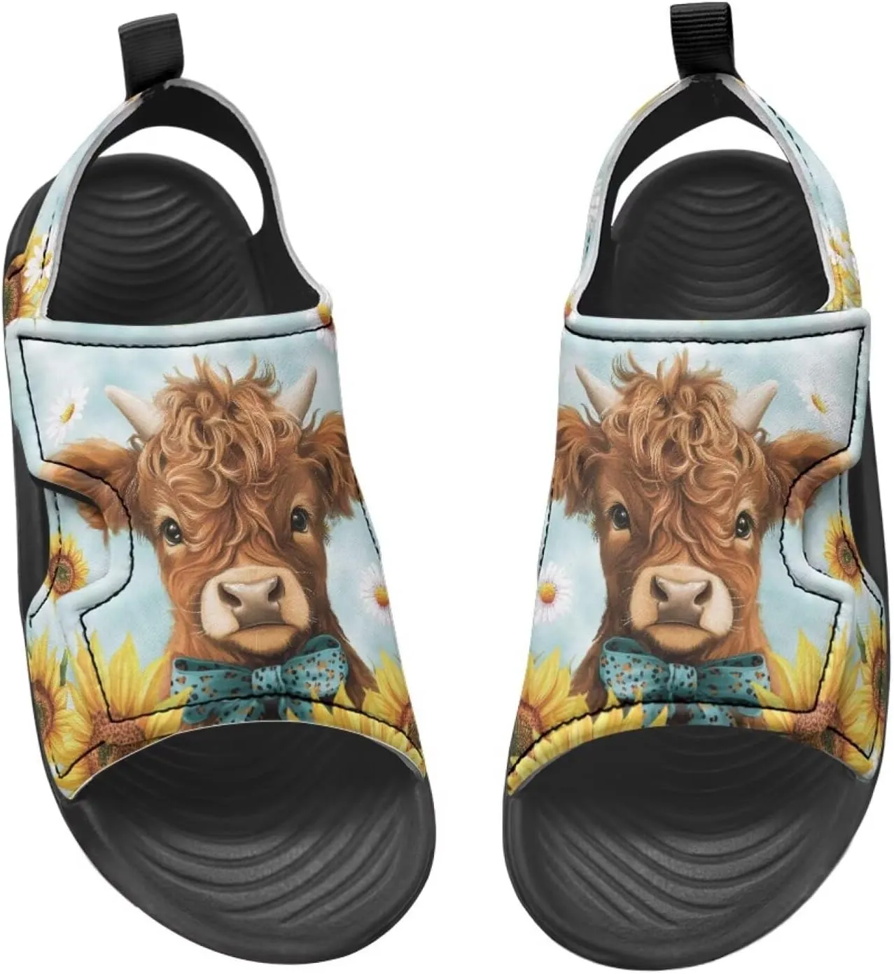 Boys Horse Summer Kids Open Toe Sport Outdoor Athletic Sandals Quick Dry Water Pool Shoes Adjustable