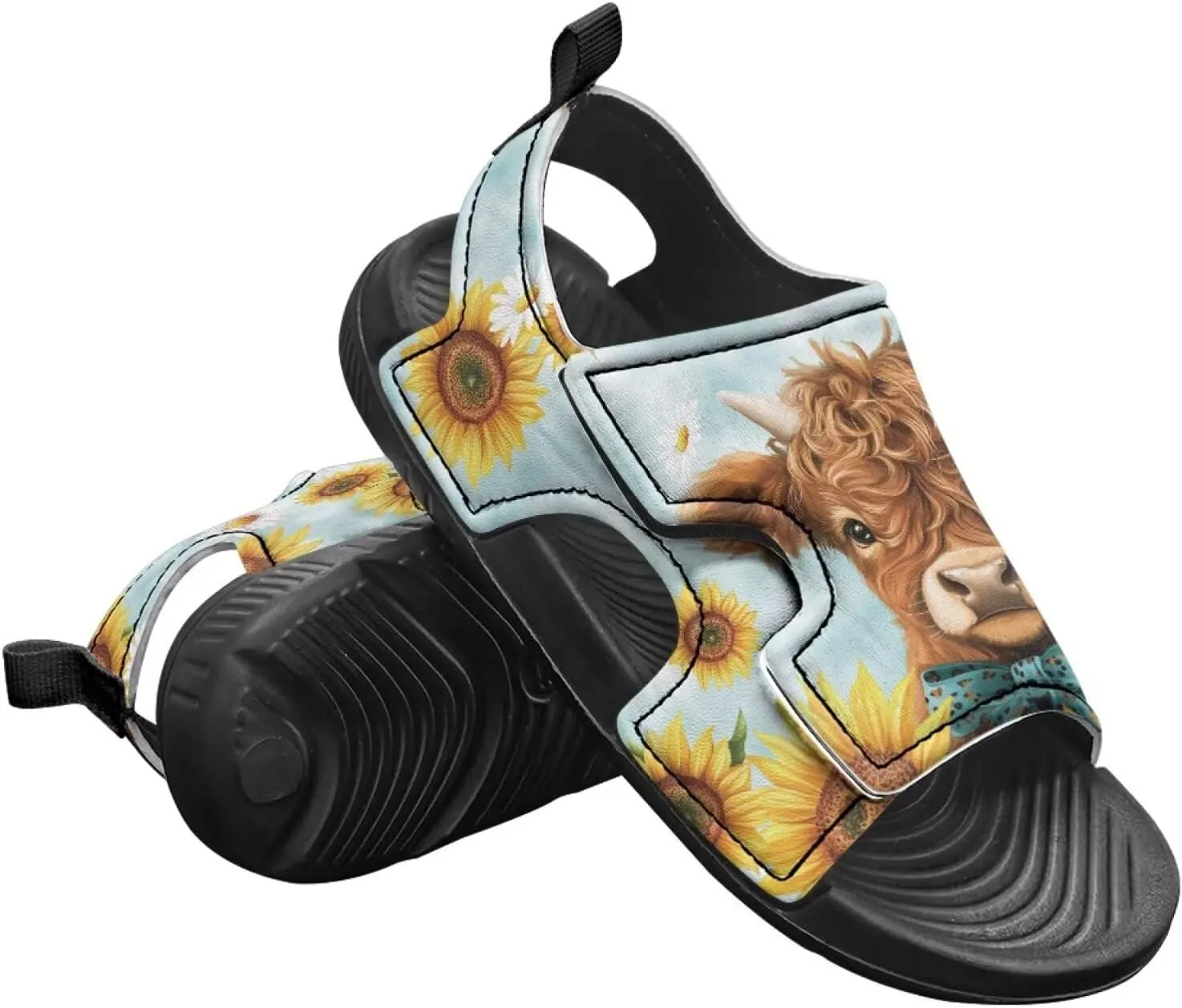 Boys Horse Summer Kids Open Toe Sport Outdoor Athletic Sandals Quick Dry Water Pool Shoes Adjustable