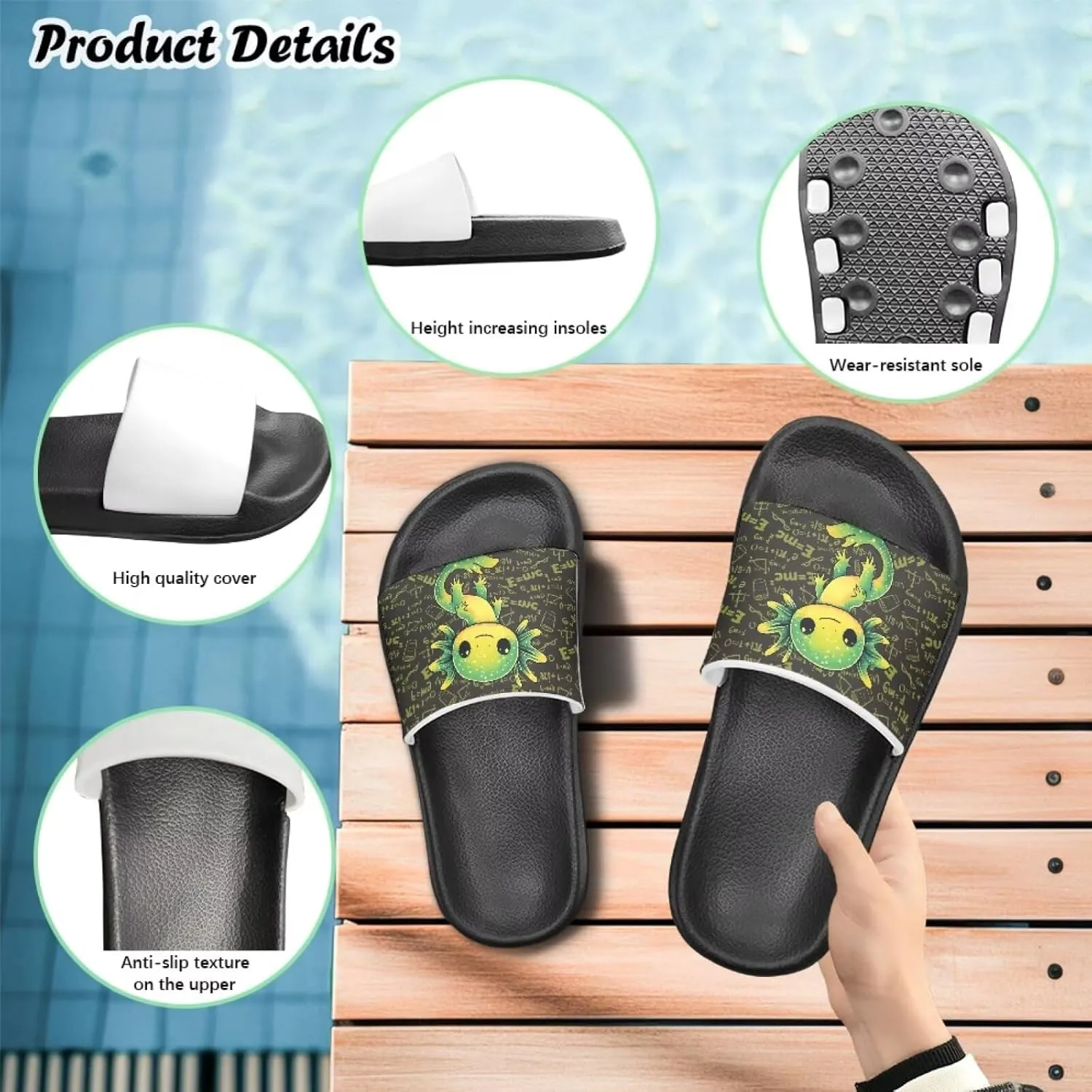 Boys Slides Cool Animal Cloud Slides for Kids Summer House Slippers Beach Sandals
