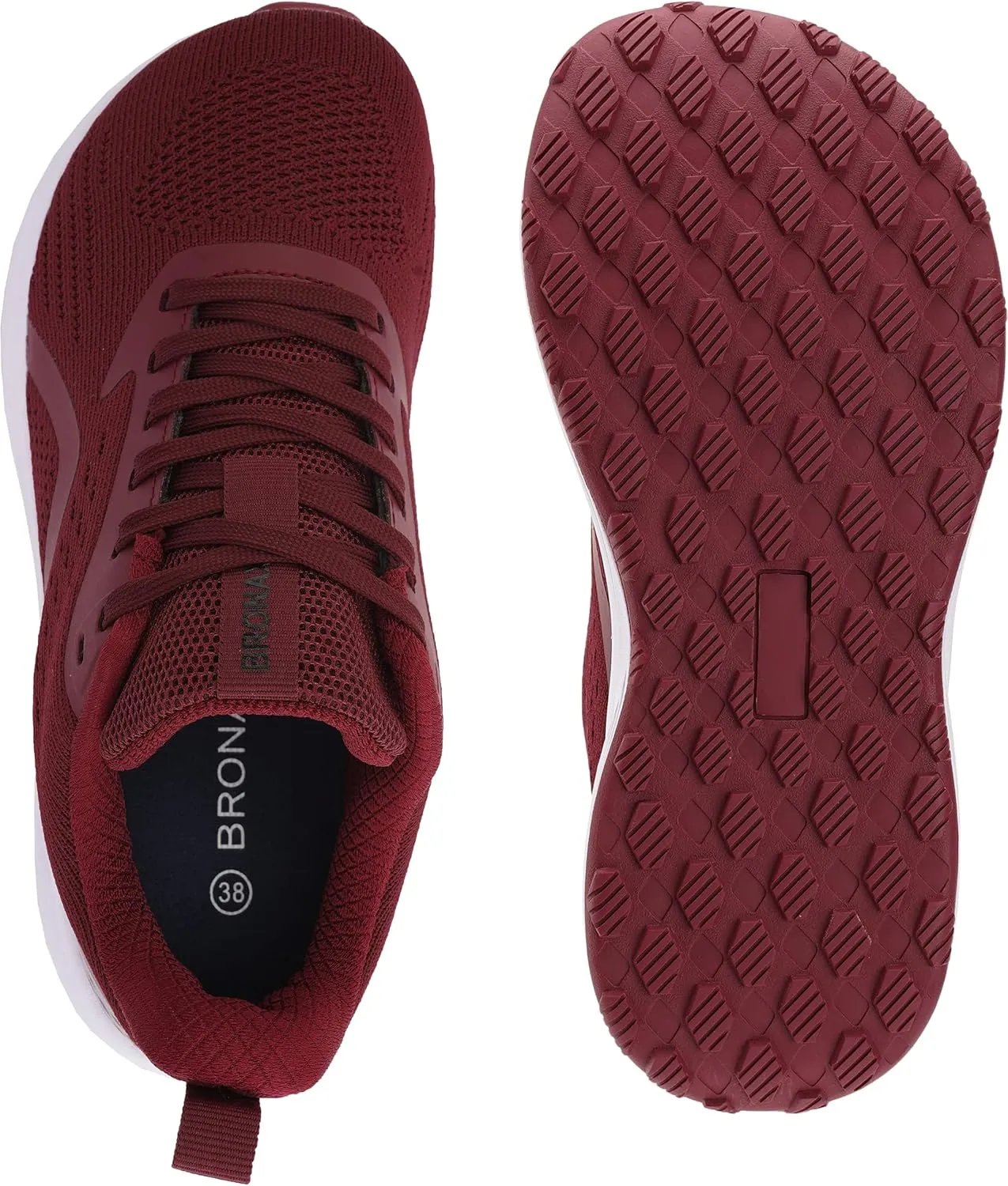 BRONAX Women's Wide Toe Box Road Running Shoes | Wide Athletic Tennis Sneakers with Rubber Outsole