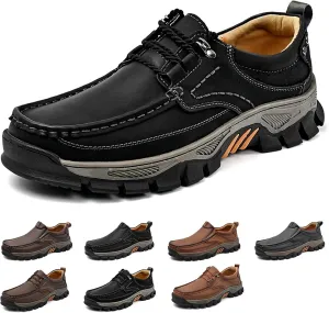 bumuam Shoes for Men, Lightweight Breathable Casual Sneaker, Slip on Shoes for Men Work Loafers, Orthopedic Shoes, for Travel, Camping, Running