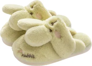 Bunny Animal Slippers for Women and Men Cute Bow Fuzzy Fluffy Comfy Funny Furry Rabbit House Slipper for Indoor Outdoor