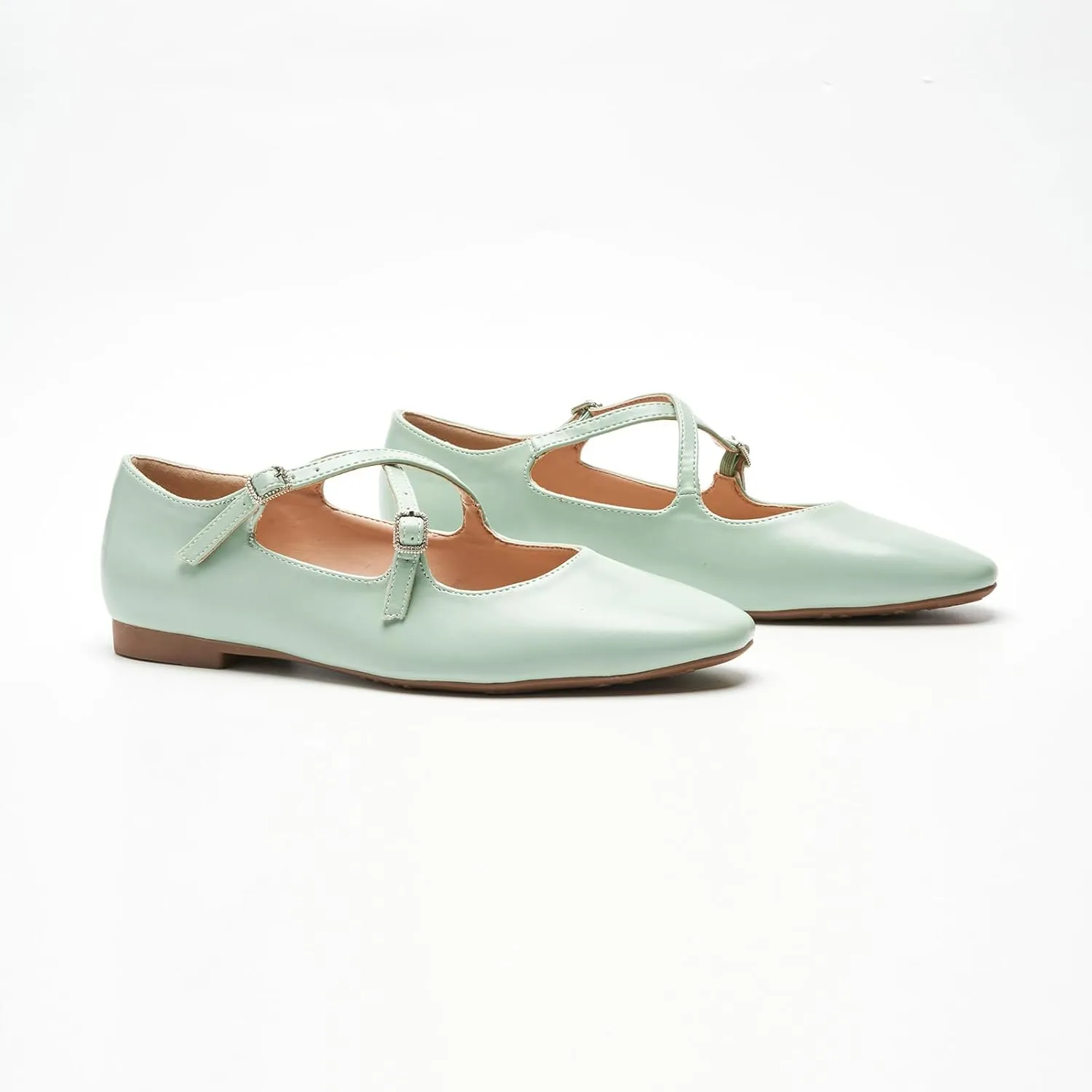 C. Paravano Women's Mary Jane Ballet Flats - Adjustable Buckle Strap,Soft Leather Almond Toe Flats for Work,Casual, Daily Wear, Wedding, Church, Office, and Travel and Driving-Stylish Women's Shoes