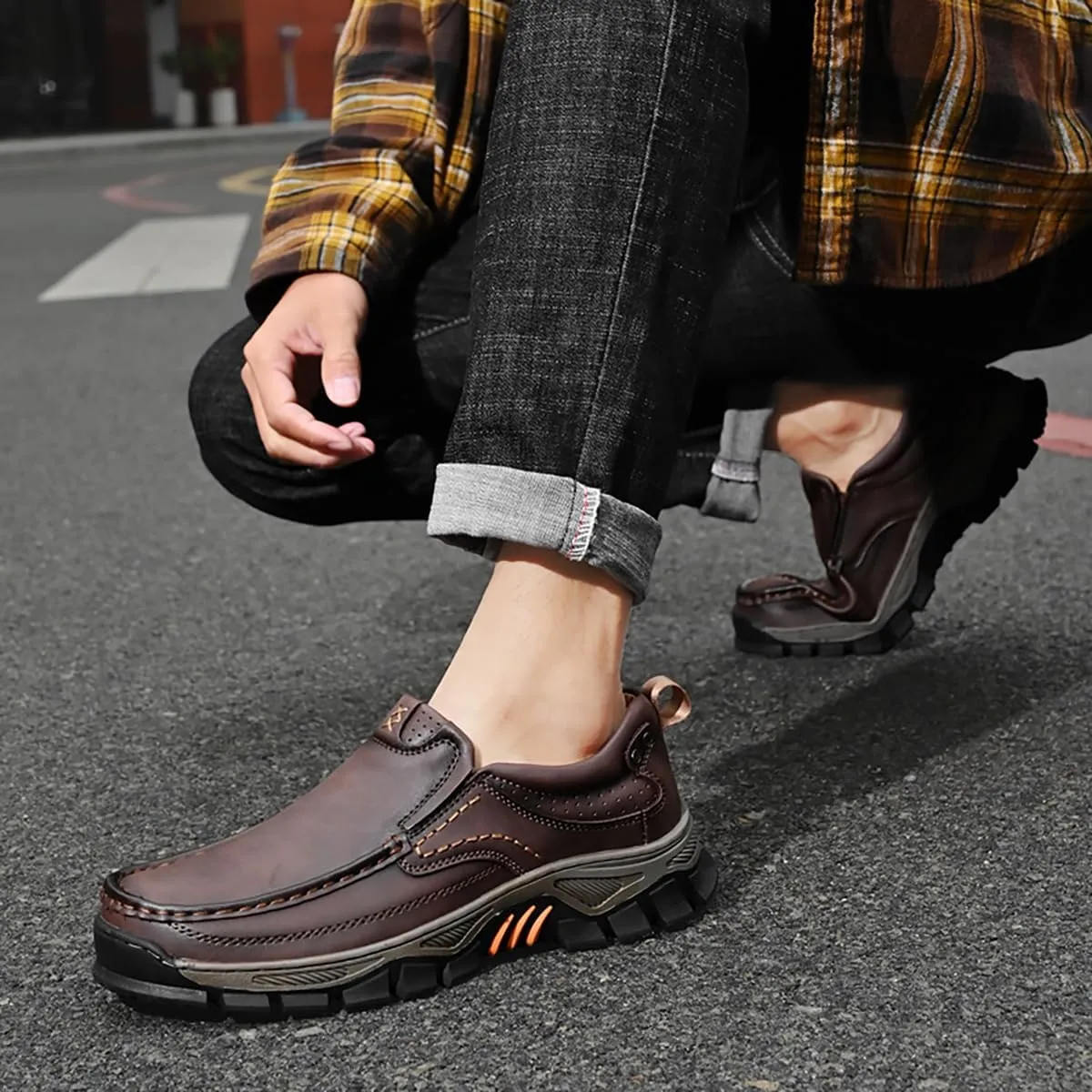 Caipcmall Mens Orthopedic Shoes Slip On, Mens Hands Free Slip in Loafers Caipcmall Shoes