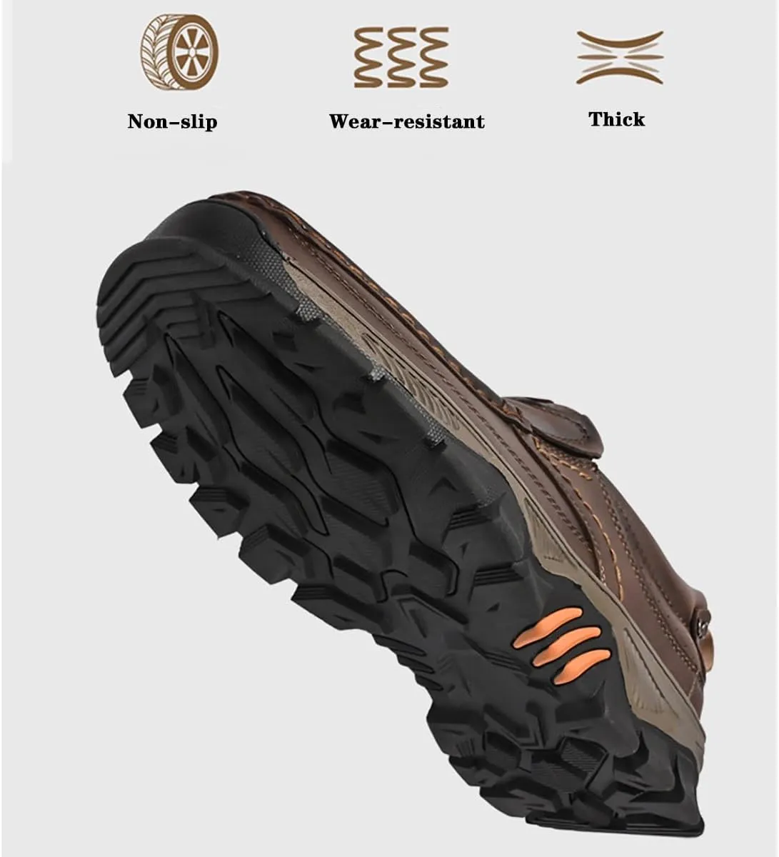 Caipcmall Mens Orthopedic Shoes Slip On, Mens Hands Free Slip in Loafers Caipcmall Shoes