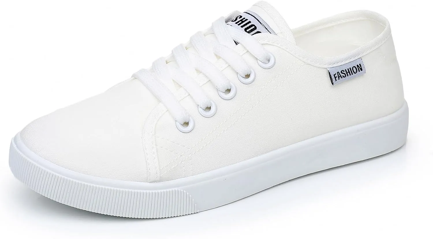 Canvas Korean Style Fashion Sneakers Lightweight Casual Flat Trainers for Daily Wear Walking Travel and School Versatile White Shoes for Women