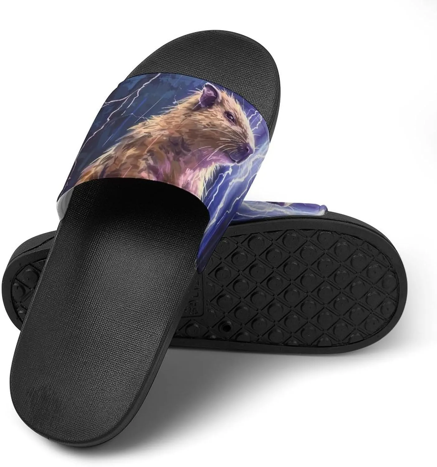 Capybara Thunder House Sandals Non Slip Slippers Quick Drying Bathroom Shower Shoes for Women Men