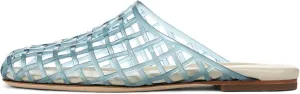 Caradise Jelly Shoes for Women Slip On Clear Mesh Flat Slides Closed Toe Jelly Sandals Mules Comfort Summer Slippers