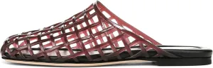 Caradise Jelly Shoes for Women Slip On Clear Mesh Flat Slides Closed Toe Jelly Sandals Mules Comfort Summer Slippers