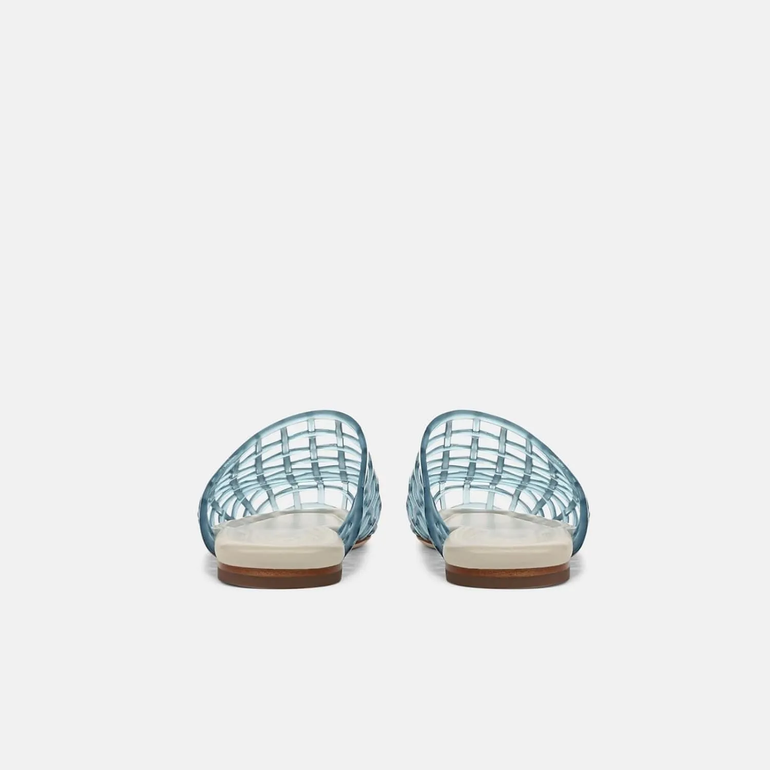 Caradise Jelly Shoes for Women Slip On Clear Mesh Flat Slides Closed Toe Jelly Sandals Mules Comfort Summer Slippers