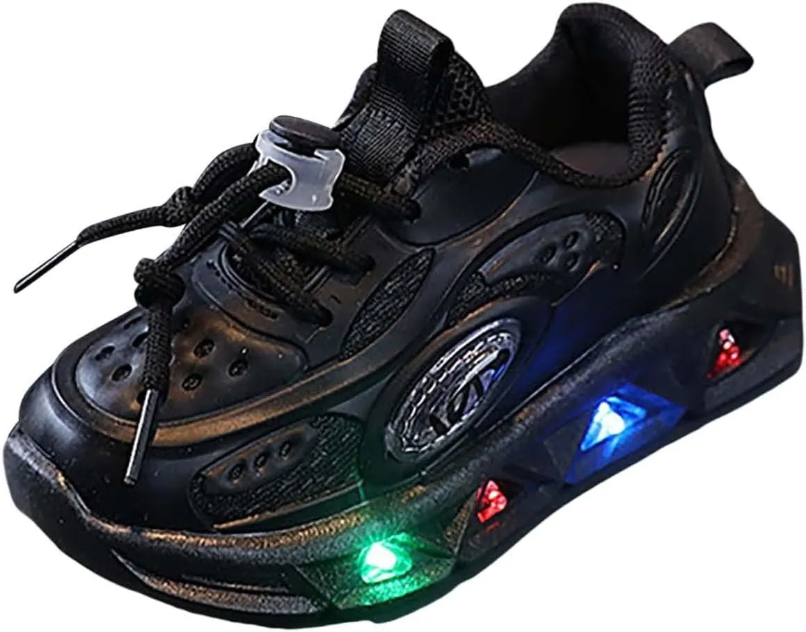 Cartoo𝐧 Illuminated Sneakers for Outdoor Sports and Running with Breathable Design Light Up Shoes for Toddler Girls