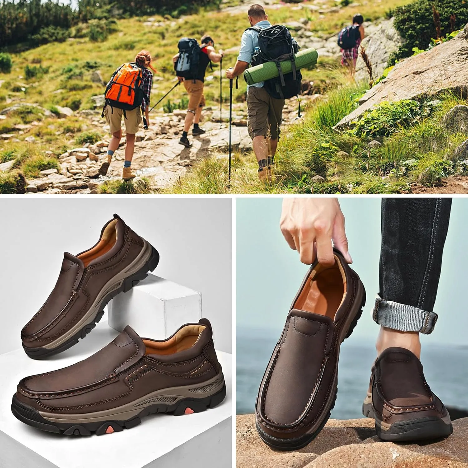 Casual Shoes for Men Oxfords Comfortable Walking Shoes Lightweight Hiking Sneakers for Trekking Outdoor