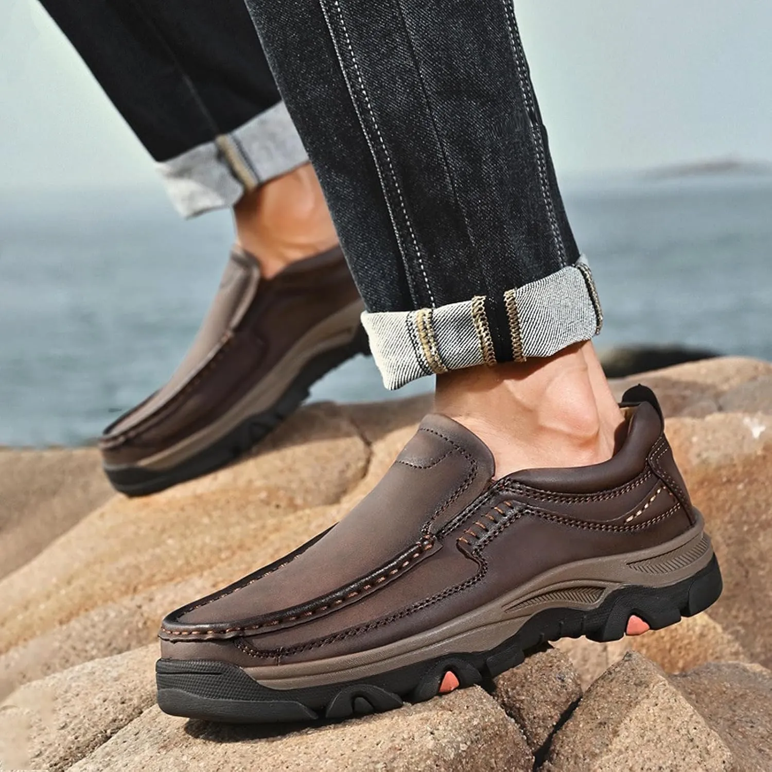 Casual Shoes for Men Oxfords Comfortable Walking Shoes Lightweight Hiking Sneakers for Trekking Outdoor