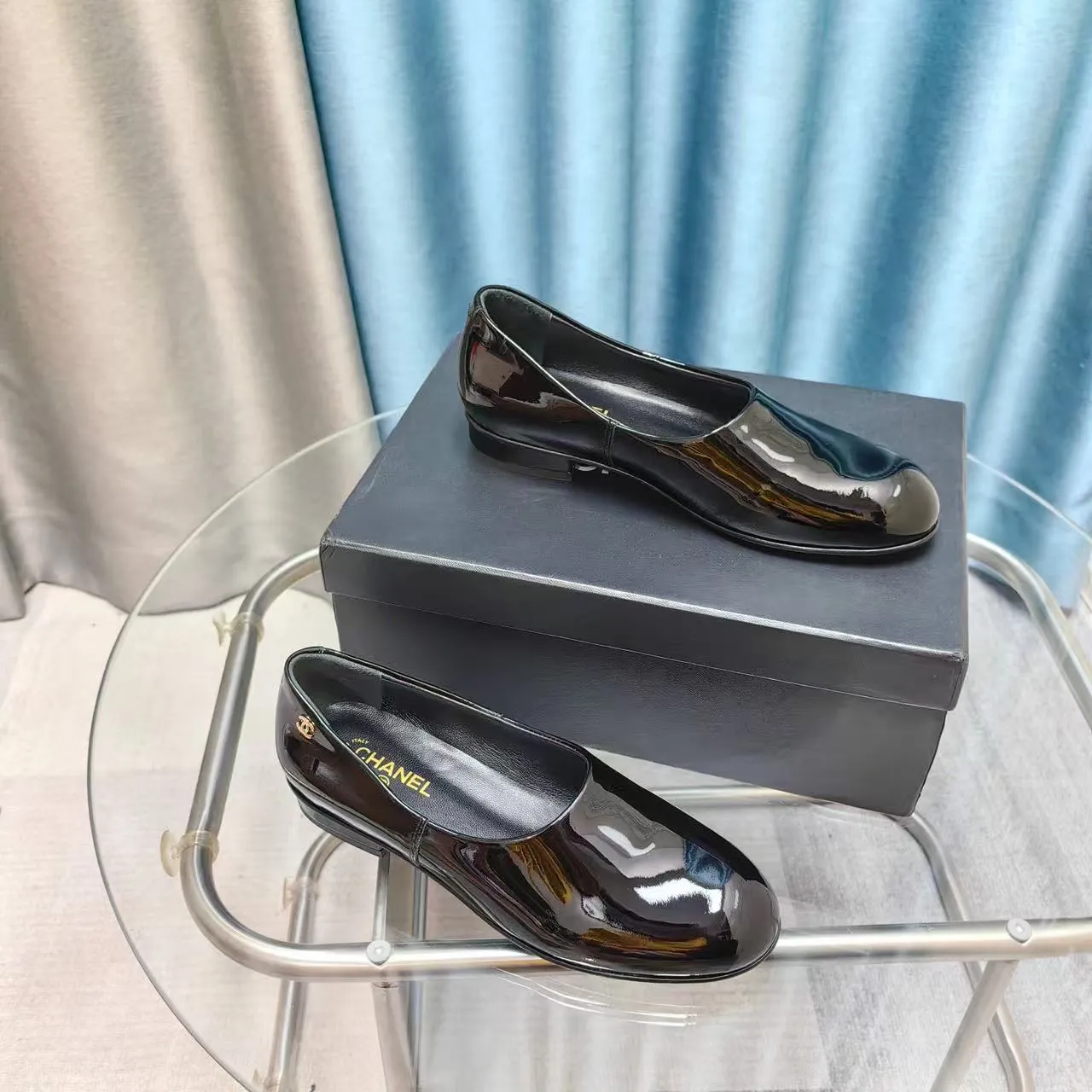 CC 25C Loafer Black Patent Calfskin