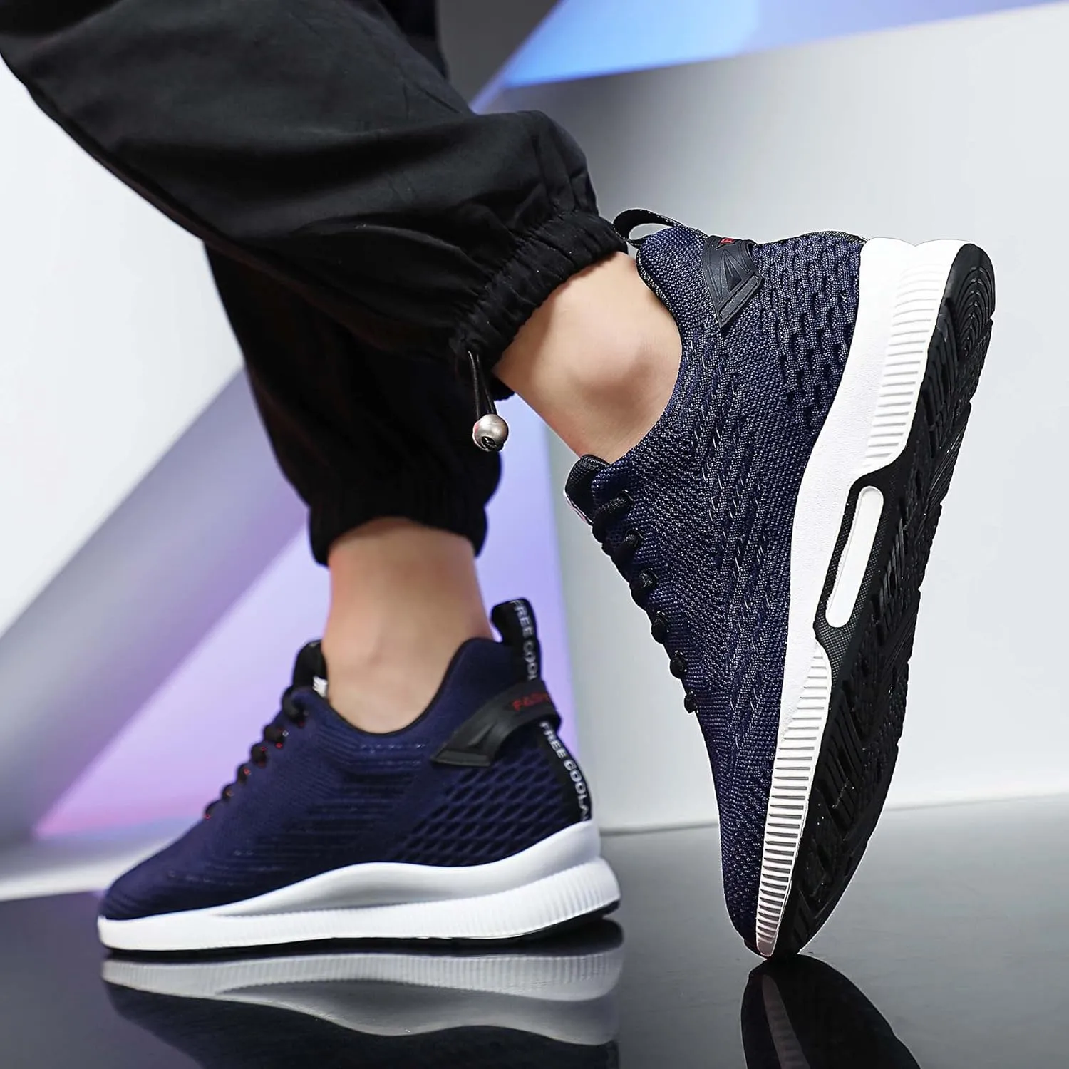 CERYTHRINA Men Elevator Sneakers Sports Shoes Invisible Height Increasing 2.36 Inches Taller Elevator Shoes Lace up Fashion Sneakers